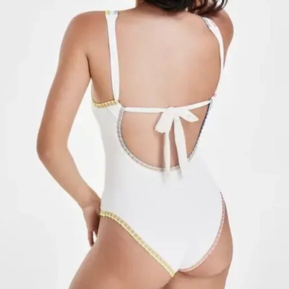 PQ Swim Crochet-Trim One-Piece Swimsuit Sz S - Picture 3 of 13